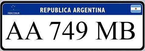 Patente AA749MB