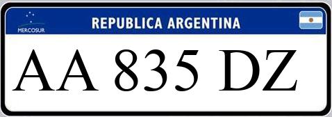 Patente AA835DZ